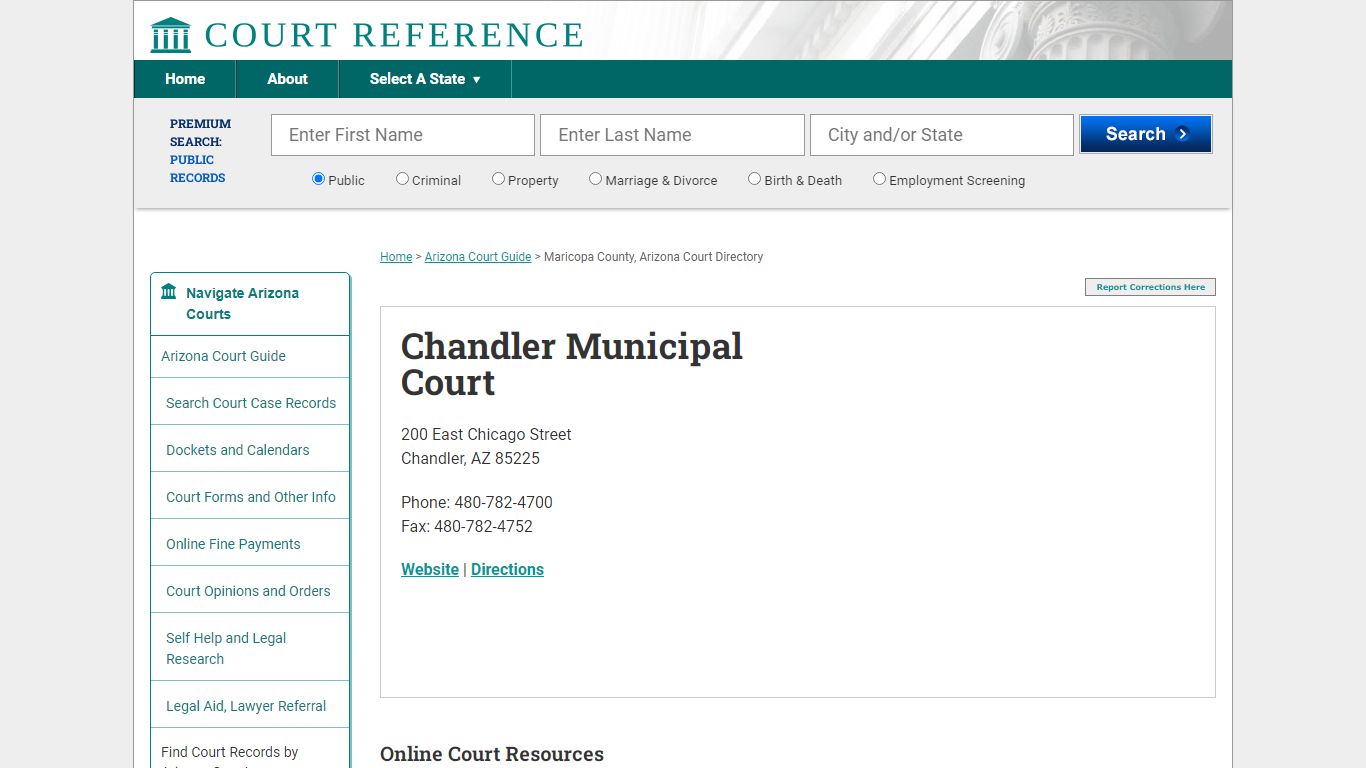 Chandler Municipal Court - CourtReference.com